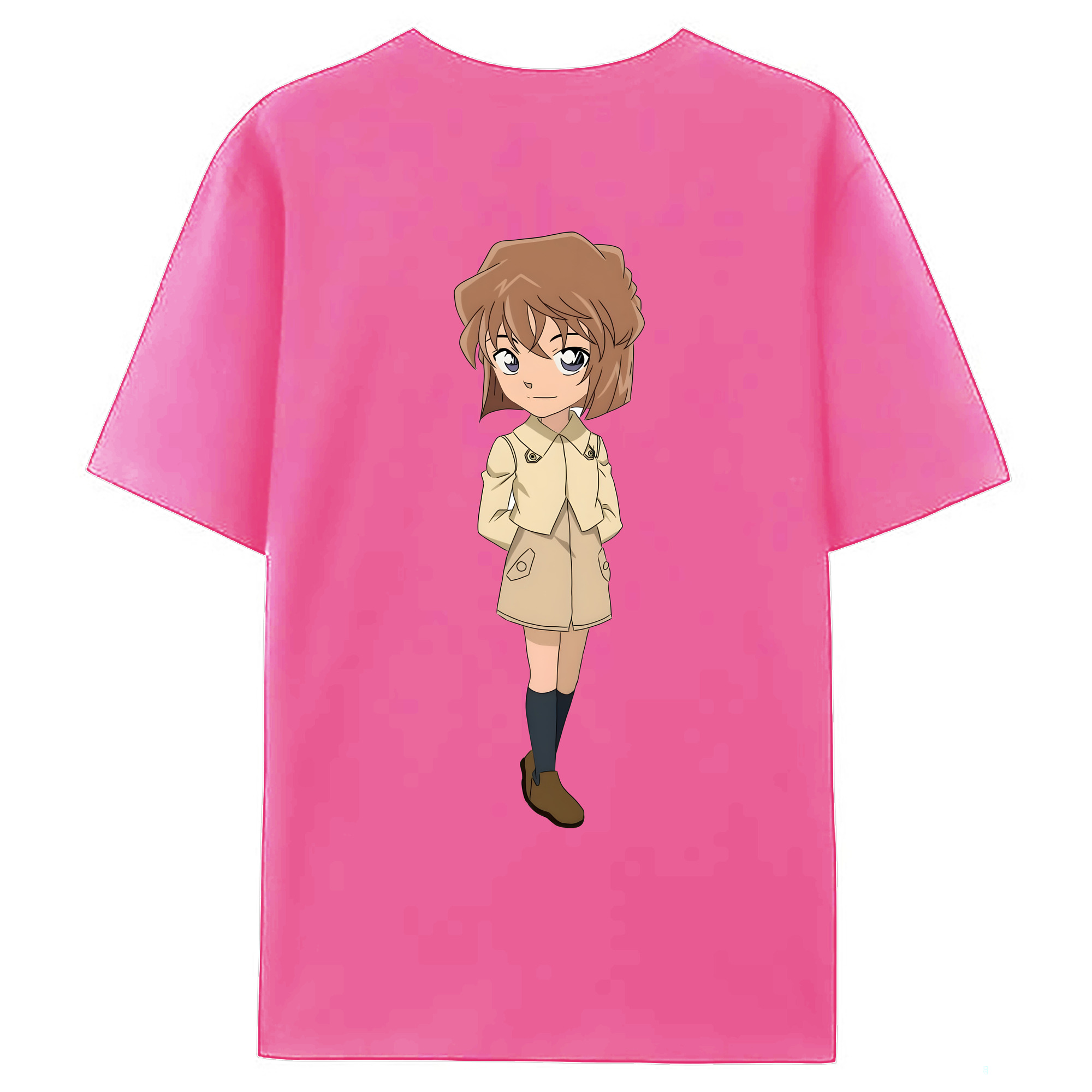 （画像用） 名探偵コナン 灰原 哀 はいばら あい Detective Conan Anita Hailey、Vi Graythorn Haibara Ai レディース半袖Tシャツ(バックプリント)